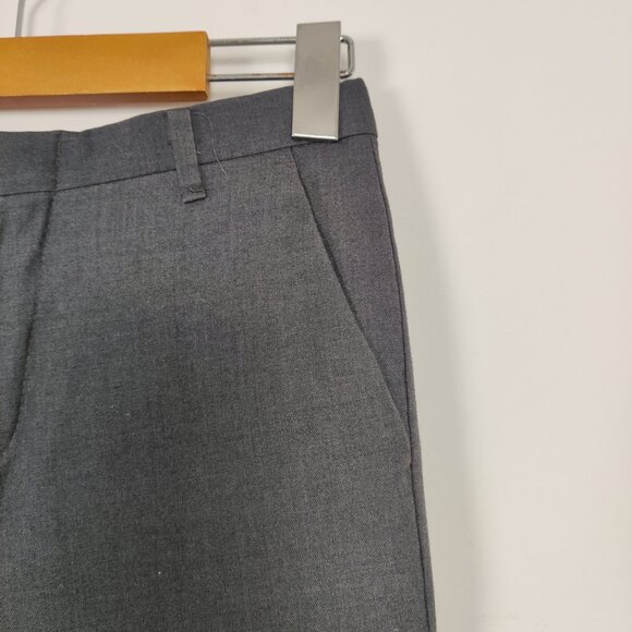 Calvin Klein Boys Formal Pants Size 10 Regular Fit Black Wool Rayon Simple Warm - Picture 3 of 4